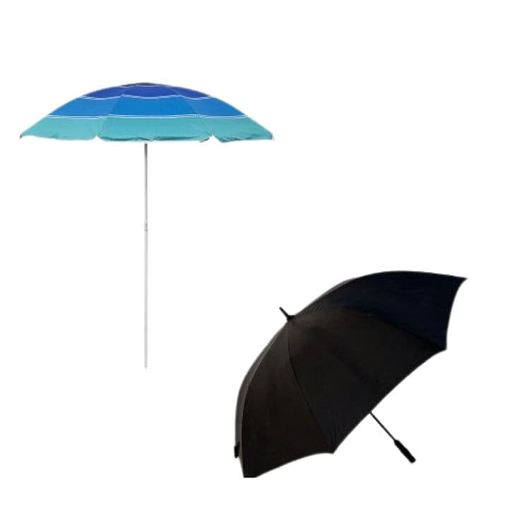 Large umbrellas for cast and crew protection from weather